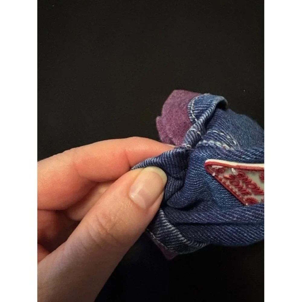 Faded Glory denim overalls, cuffed hem, cute knee patches, size 6-9 months